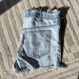 Levi Light Blue Denim Cutoff Shorts